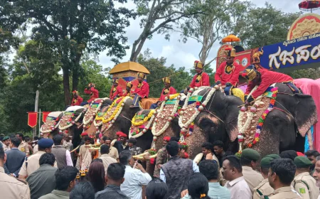 ಮೈಸೂರು ದಸರಾ: ವೀರನಹೊಸಳ್ಳಿಯಿಂದ ಮೈಸೂರಿಗೆ ಗಜಪಯಣ ಆರಂಭ