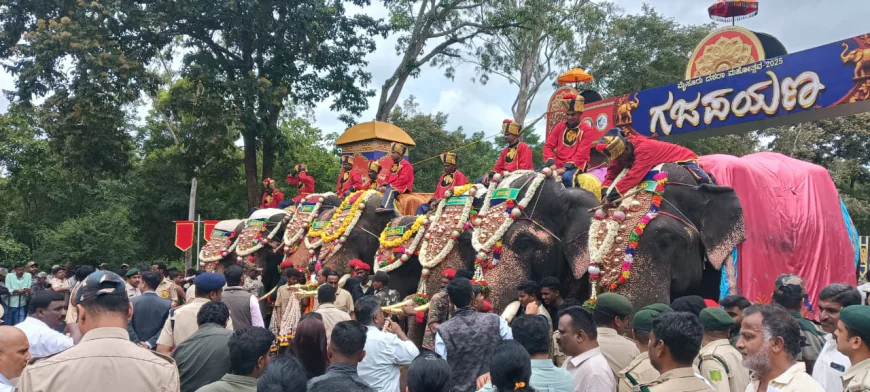 ಮೈಸೂರು ದಸರಾ: ವೀರನಹೊಸಳ್ಳಿಯಿಂದ ಮೈಸೂರಿಗೆ ಗಜಪಯಣ ಆರಂಭ